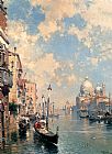 Franz Richard Unterberger Famous Paintings - The Grand Canal, Venice